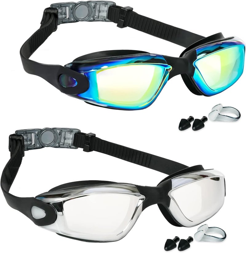 EWPJDK Swim Goggles - 2 Pack Swimming Goggles Anti Fog No Leaking For Adult Women Men - Image 1